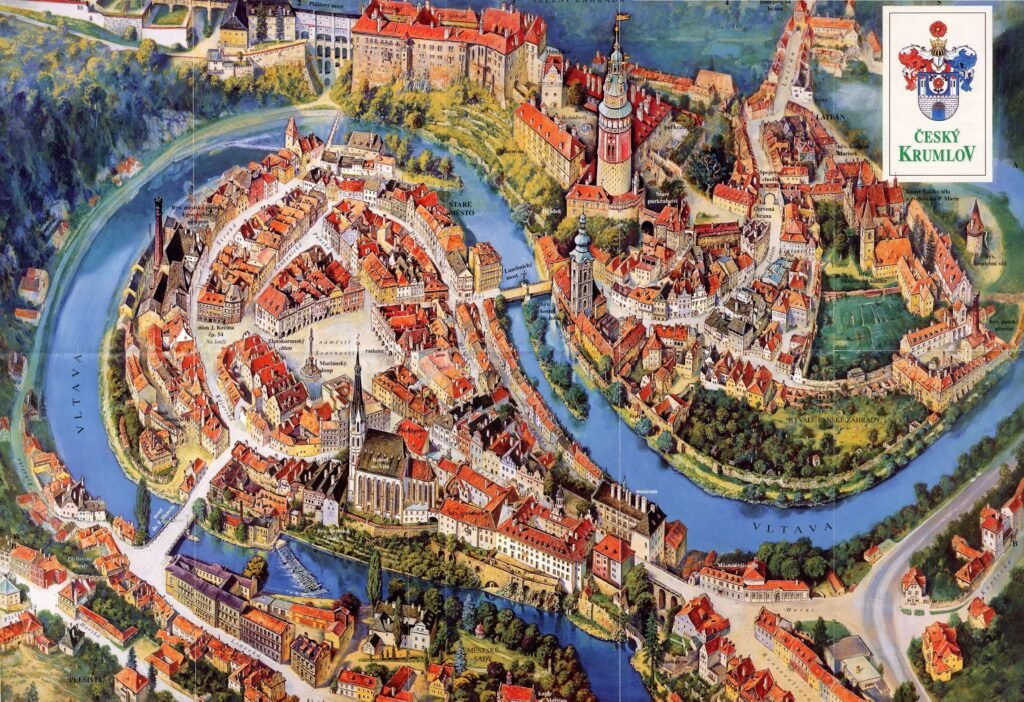 český krumlov mapa