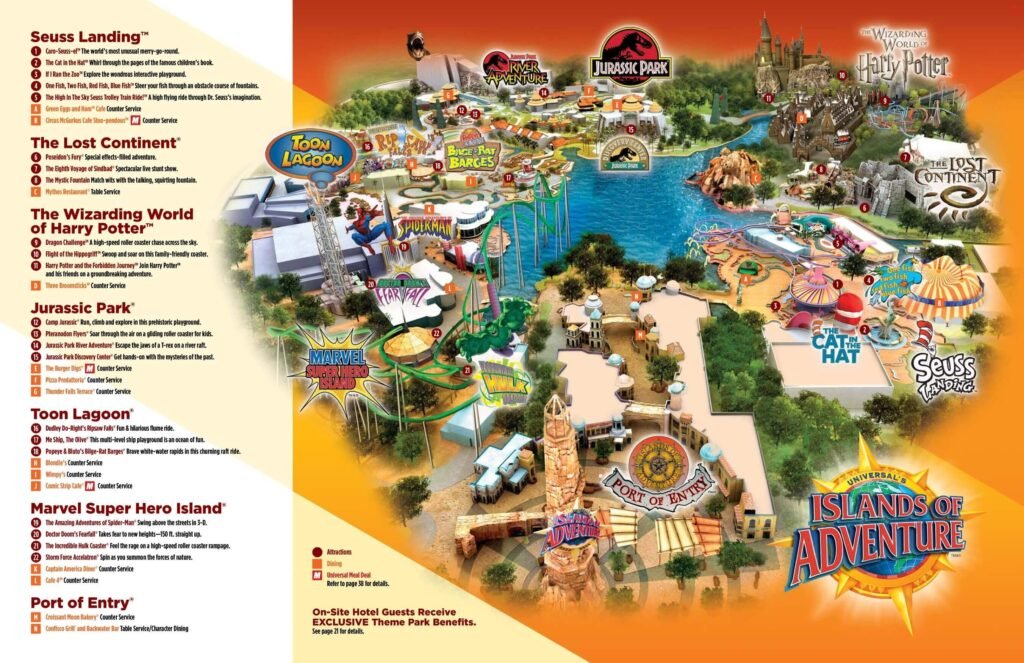 island of adventure mapa